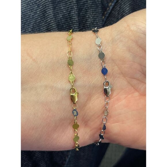 14K White Gold 4mm Wide Lobster Claw 7-inch Specialty Chain Minimalist Bracelet - Picture 3 of 6